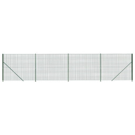 Vidaxxl Maschendrahtzaun mit Flansch 1,6x10 m grün