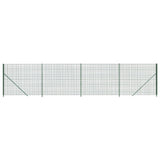 Vidaxxl Maschendrahtzaun mit Flansch 2,2x10 m grün