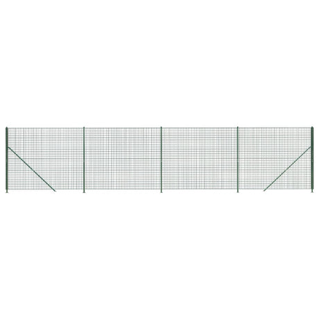 Vidaxxl Maschendrahtzaun mit Flansch 2,2x10 m grün