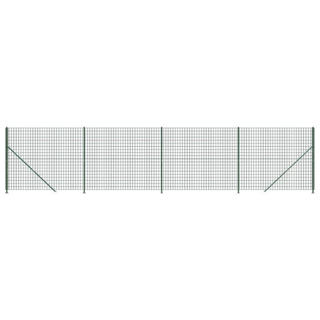 Vidaxxl Maschendrahtzaun mit Flansch 1,6x10 m grün