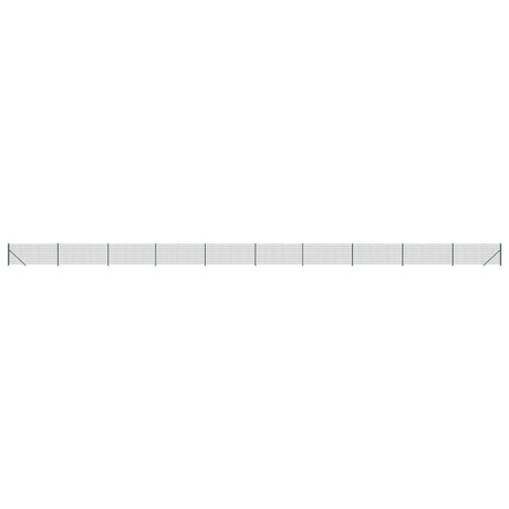 Vidaxxl Maschendrahtzaun mit Flansch 0,8x25 m grün