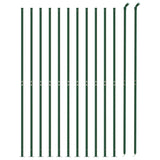 VidaXL Maschendrahtzaun mit Flansch 1,6x25 m Grün