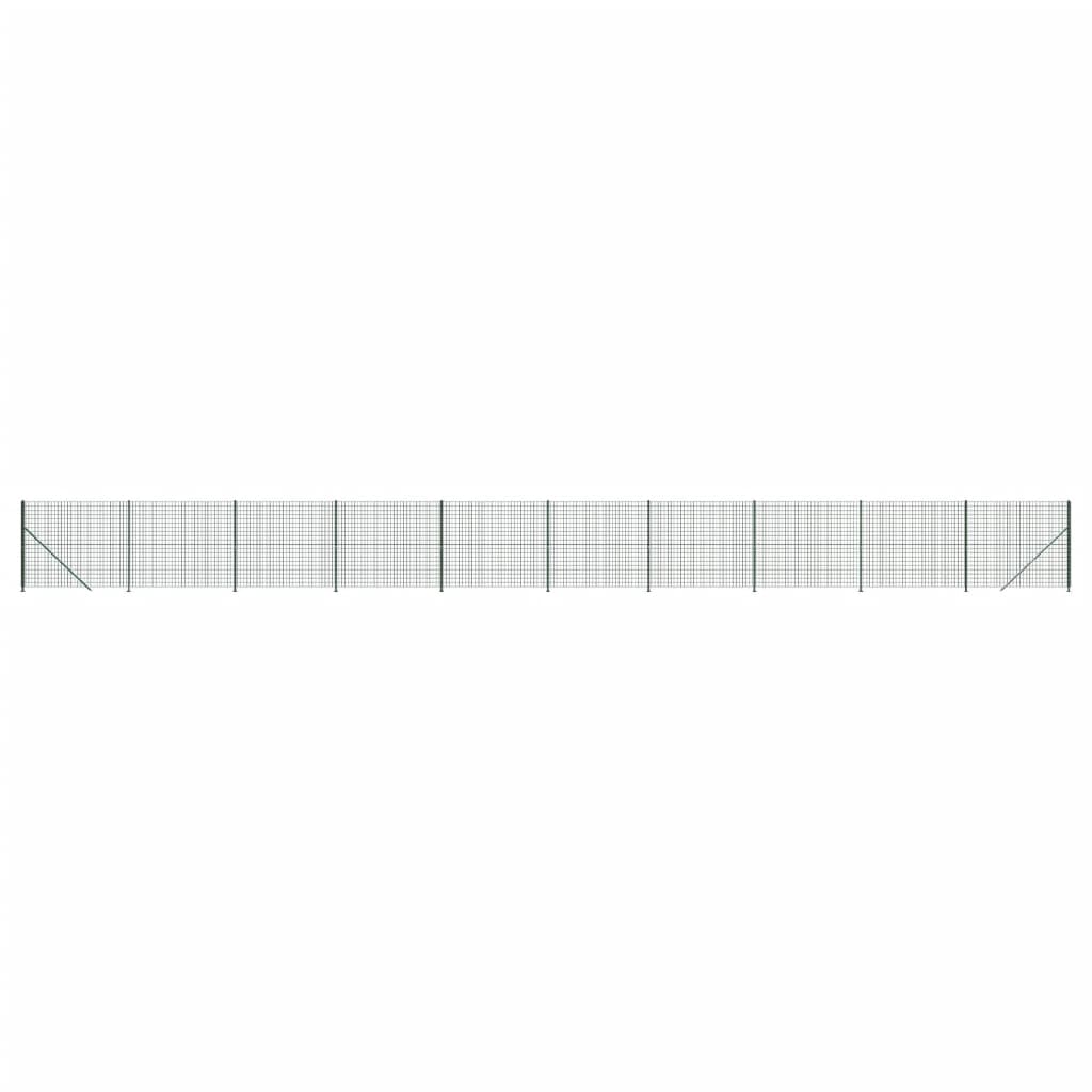 VidaXL Maschendrahtzaun mit Flansch 1,8x25 m Grün