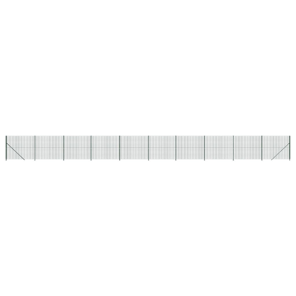 VidaXL Maschendrahtzaun mit Flansch 2x25 m Grün