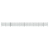 VidaXL Maschendrahtzaun mit Flansch 2,2x25 m Grün