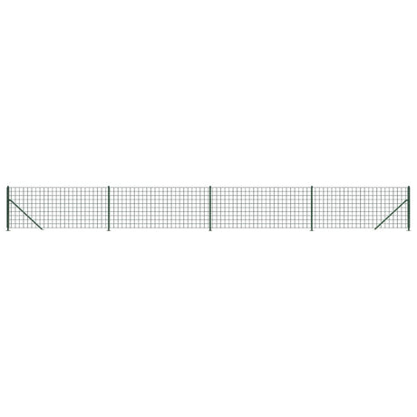 Vidaxxl Maschendrahtzaun mit Flansch 0,8x10 m grün
