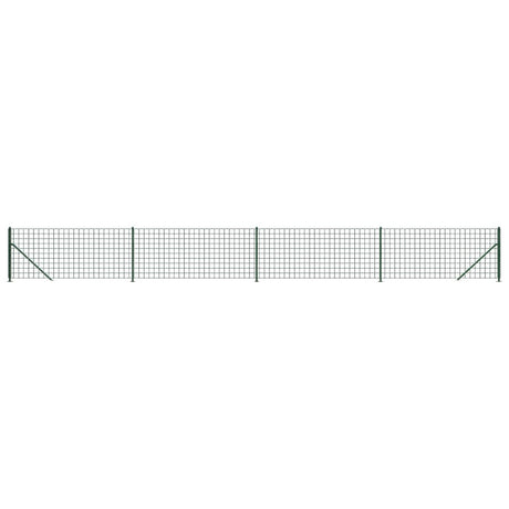 Vidaxxl Maschendrahtzaun mit Flansch 1,1x10 m grün
