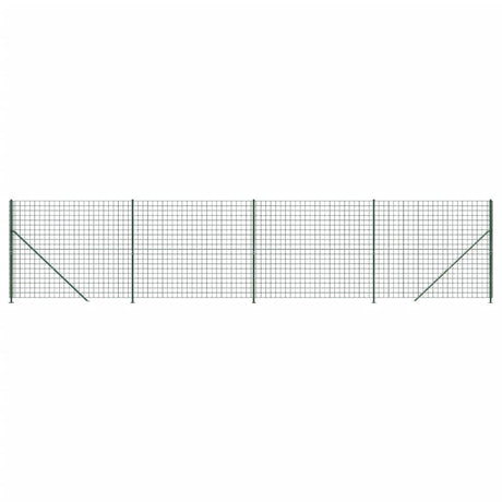 Vidaxxl Maschendrahtzaun mit Flansch 1,4x10 m grün
