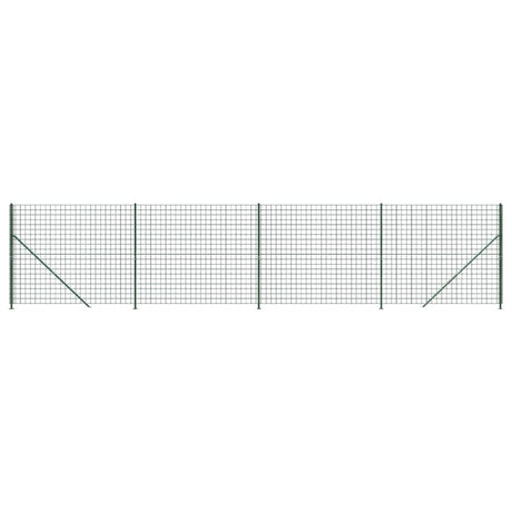 Vidaxxl Maschendrahtzaun mit Flansch 2,2x10 m grün