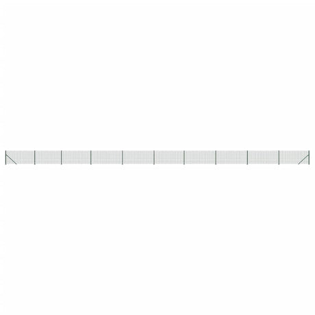 Vidaxxl Maschendrahtzaun mit Flansch 0,8x25 m grün