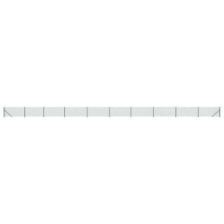 Vidaxxl Maschendrahtzaun mit Flansch 1x25 m grün