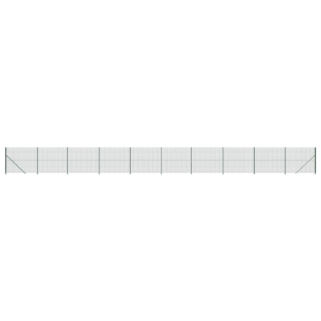 VidaXL Maschendrahtzaun mit Flansch 1,8x25 m Grün