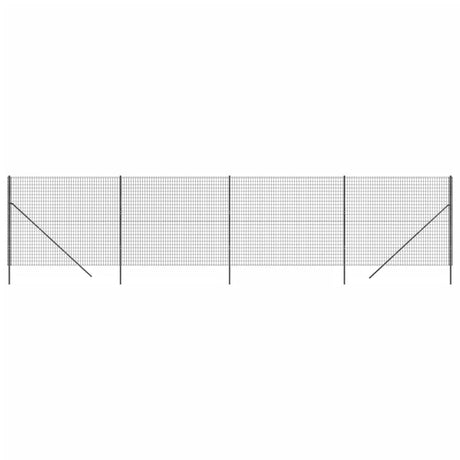 Vidaxl Maschendrahtzaun 1,4x10 m verzinkter Stahl Anthrazit