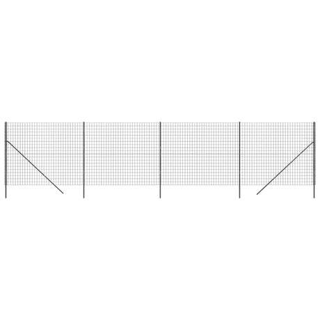 Vidaxl Maschendrahtzaun 1,6x10 m verzinkter Stahl Anthrazit