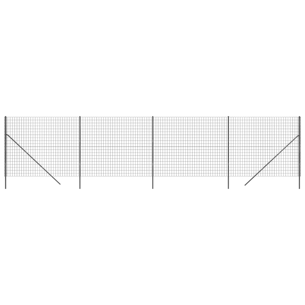 Vidaxl Maschendrahtzaun 2,2x10 m verzinkter Stahl Anthrazit