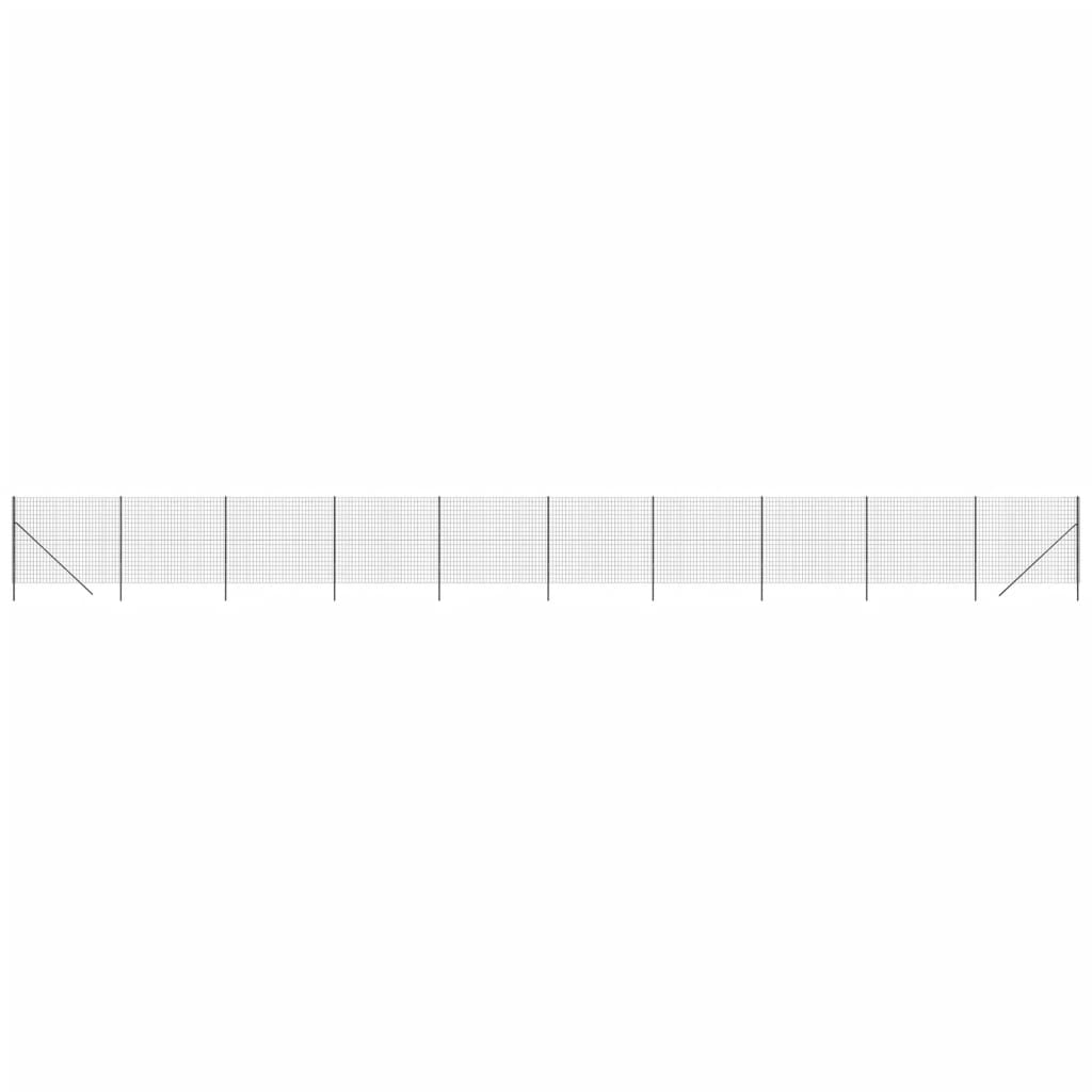 VidaXL Maschendrahtzaun 1,4x25 m verzinkter Stahl Anthrazit
