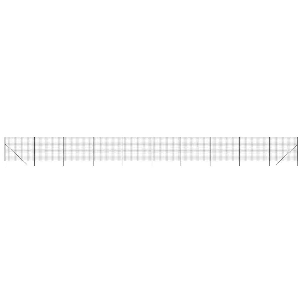 VidaXL Maschendrahtzaun 2,2x25 m aus verzinktem Stahl in Anthrazit