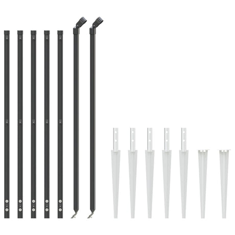 Vidaxl Maschendrahtzaun mit Erdankern 1x10 m Anthrazit