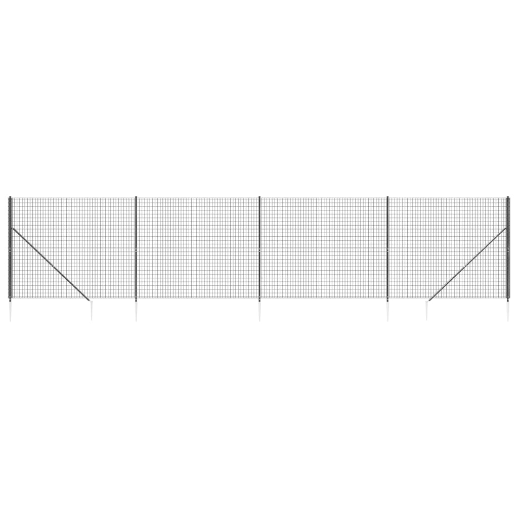 Vidaxxl Maschendrahtzaun mit Erdankern 1,8x10 m Anthrazit