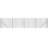 Vidaxxl Maschendrahtzaun mit Erdankern 1,8x10 m Anthrazit