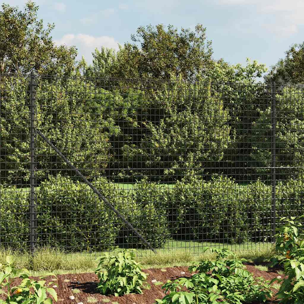 Vidaxxl Maschendrahtzaun mit Erdankern 2,2x10 m Anthrazit