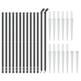 VidaXL Maschendrahtzaun mit Erdankern 1x25 m Anthrazit