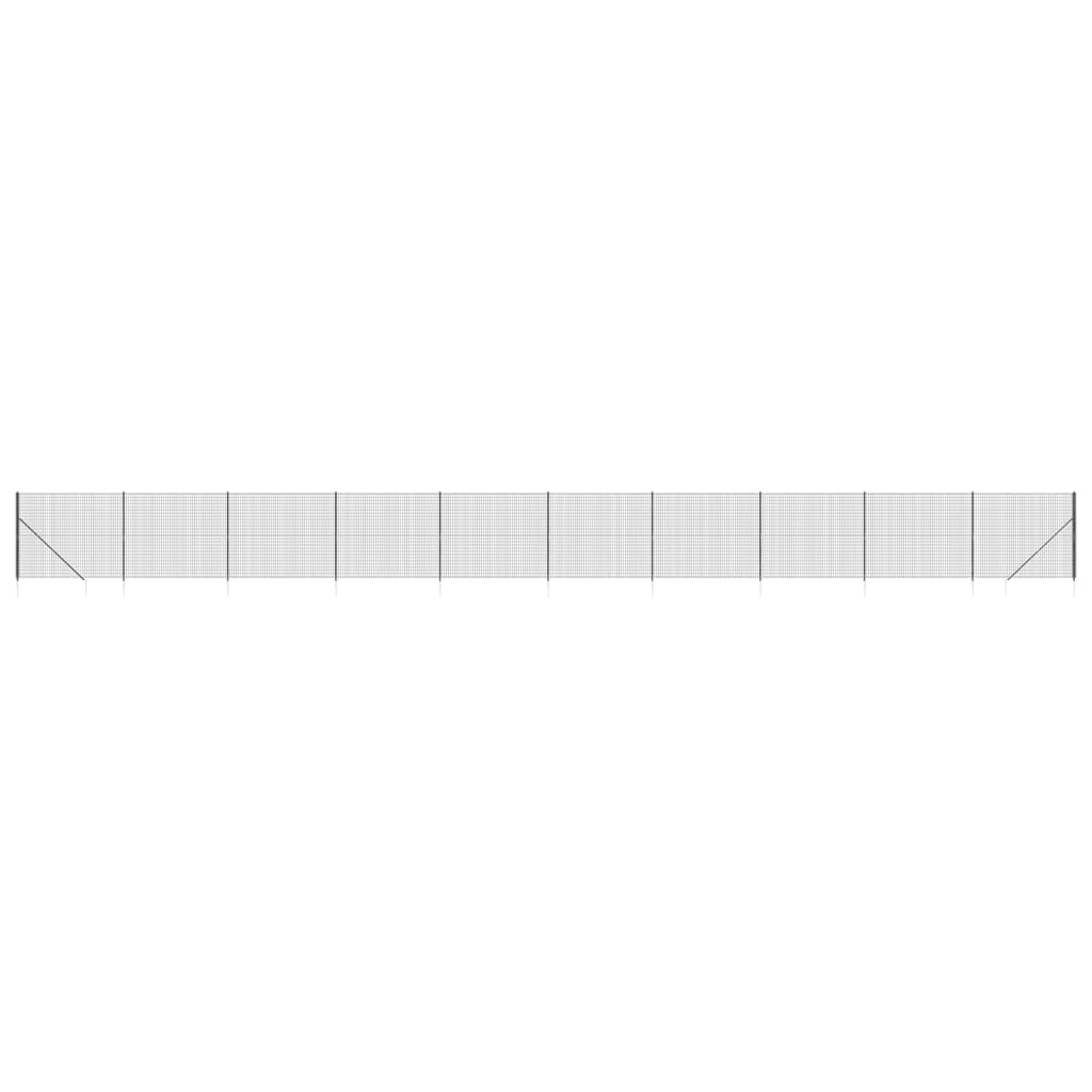 VidaXL Maschendrahtzaun mit Erdankern 1,8x25 m Anthrazit