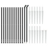VidaXL Maschendrahtzaun mit Erdankern 1,1x25 m Anthrazit