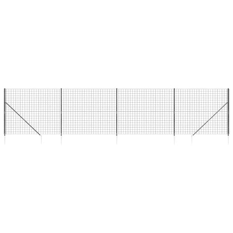 Vidaxxl Maschendrahtzaun mit Erdankern 1,6x10 m Anthrazit