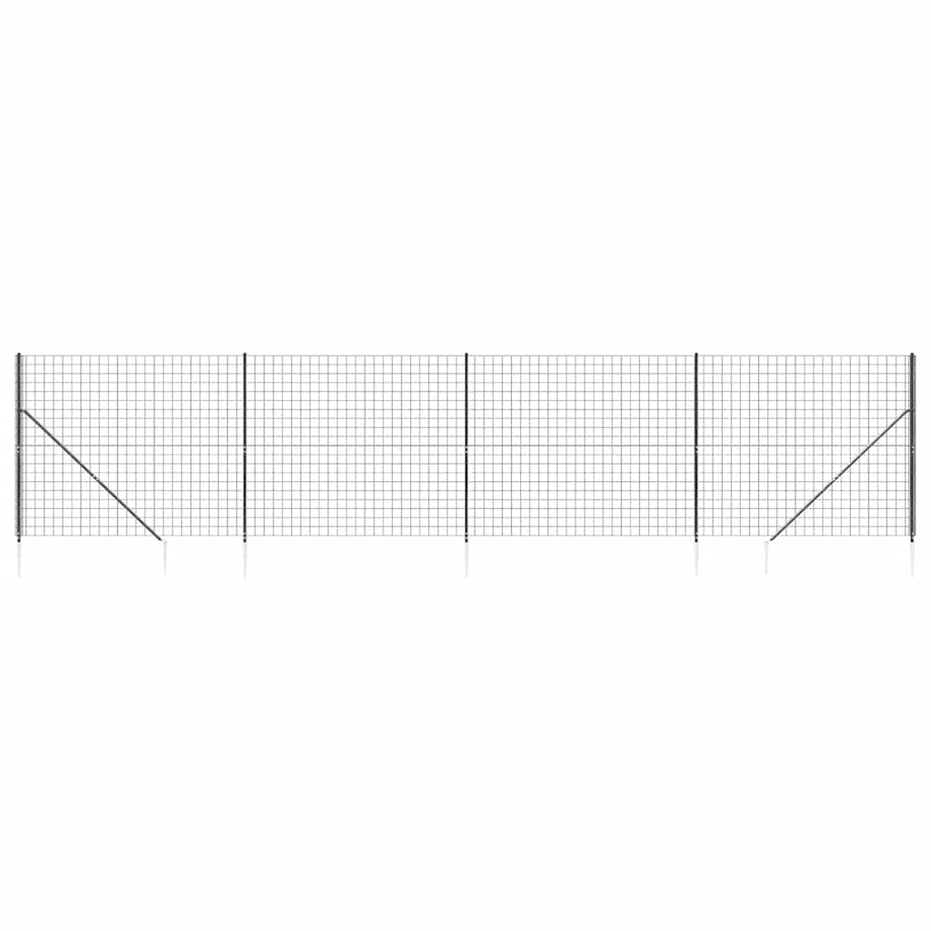 Vidaxxl Maschendrahtzaun mit Erdankern 2,2x10 m Anthrazit