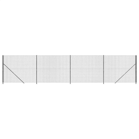 Vidaxxl Maschendrahtzaun mit Flansch 1,4x10 m Anthrazit