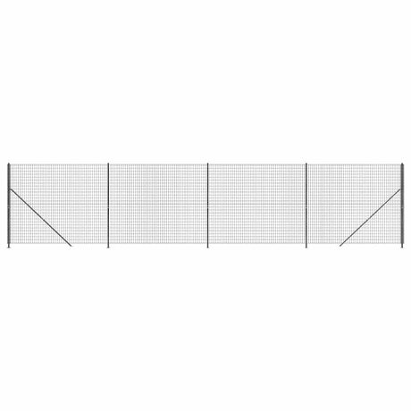Vidaxxl Maschendrahtzaun mit Flansch 1,8x10 m anthrazitfarben