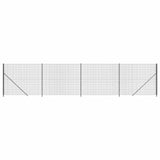 Vidaxxl Maschendrahtzaun mit Flansch 2,2x10 m anthrazitfarben