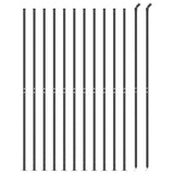 VidaXL Maschendrahtzaun mit Flansch 1,4x25 m Anthrazit