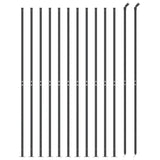VidaXL Maschendrahtzaun mit Flansch 1,8x25 m Anthrazit