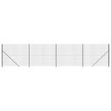Vidaxxl Maschendrahtzaun mit Flansch 1,8x10 m anthrazitfarben