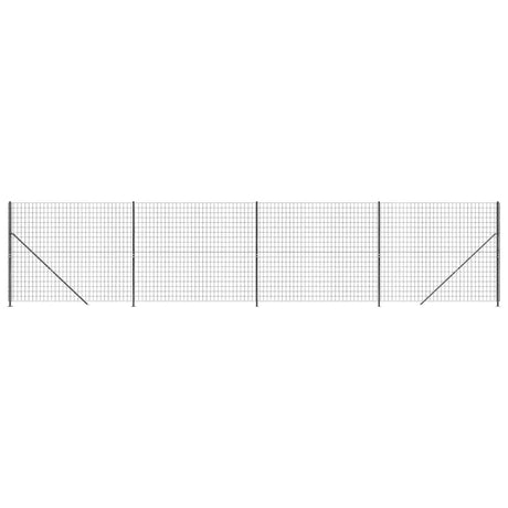Vidaxxl Maschendrahtzaun mit Flansch 1,8x10 m anthrazitfarben