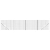 Vidaxxl Maschendrahtzaun mit Flansch 2x10 m anthrazitfarben