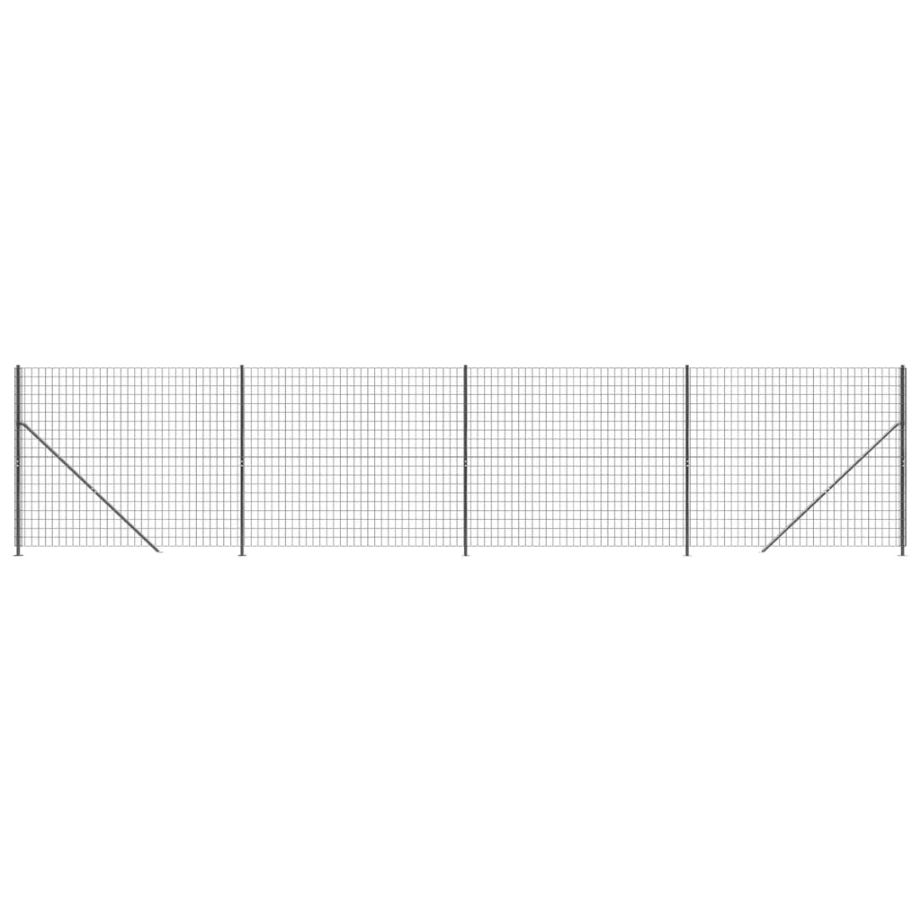 Vidaxxl Maschendrahtzaun mit Flansch 2,2x10 m Anthrazit