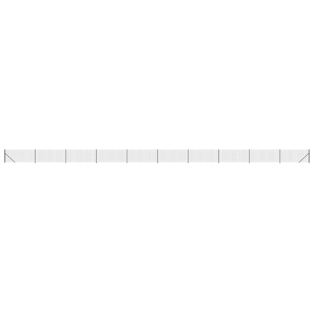 VidaXL Maschendrahtzaun mit Flansch 1,1x25 m Anthrazit