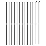 VidaXL Maschendrahtzaun mit Flansch 1,4x25 m Anthrazit