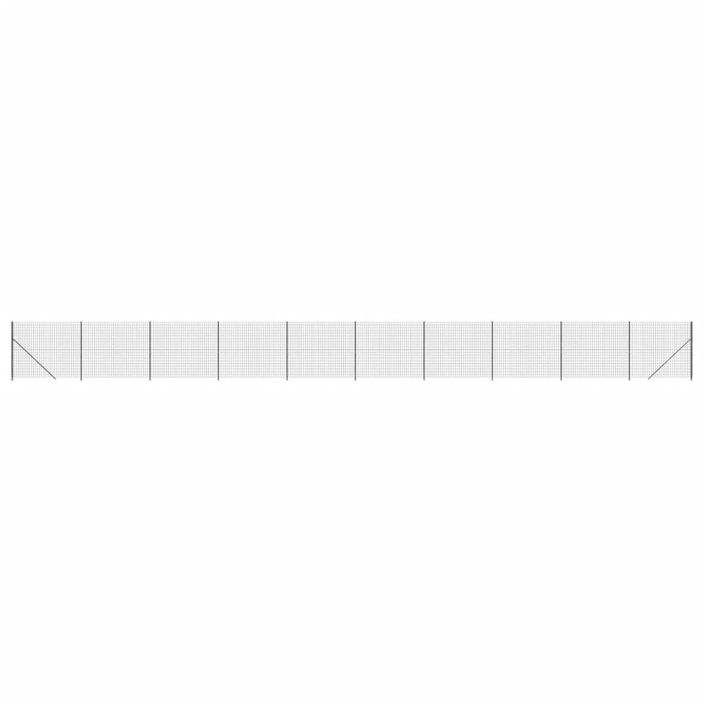 VidaXL Maschendrahtzaun mit Flansch 2,2x25 m Anthrazit