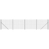 Vidaxxl Maschendrahtzaun mit Flansch 1,4x10 m Anthrazit