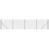 Vidaxxl Maschendrahtzaun mit Flansch 1,8x10 m anthrazitfarben