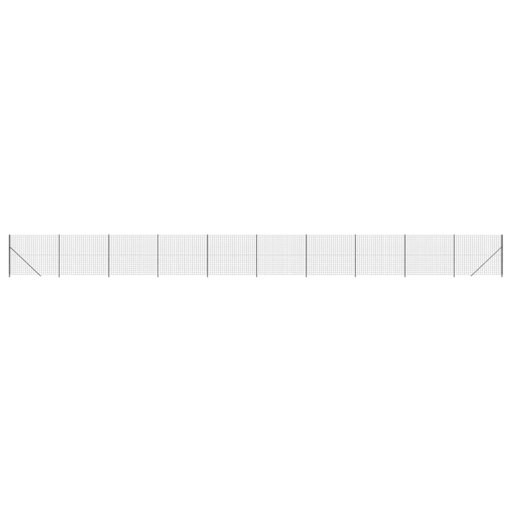 VidaXL Maschendrahtzaun mit Flansch 1,4x25 m Anthrazit
