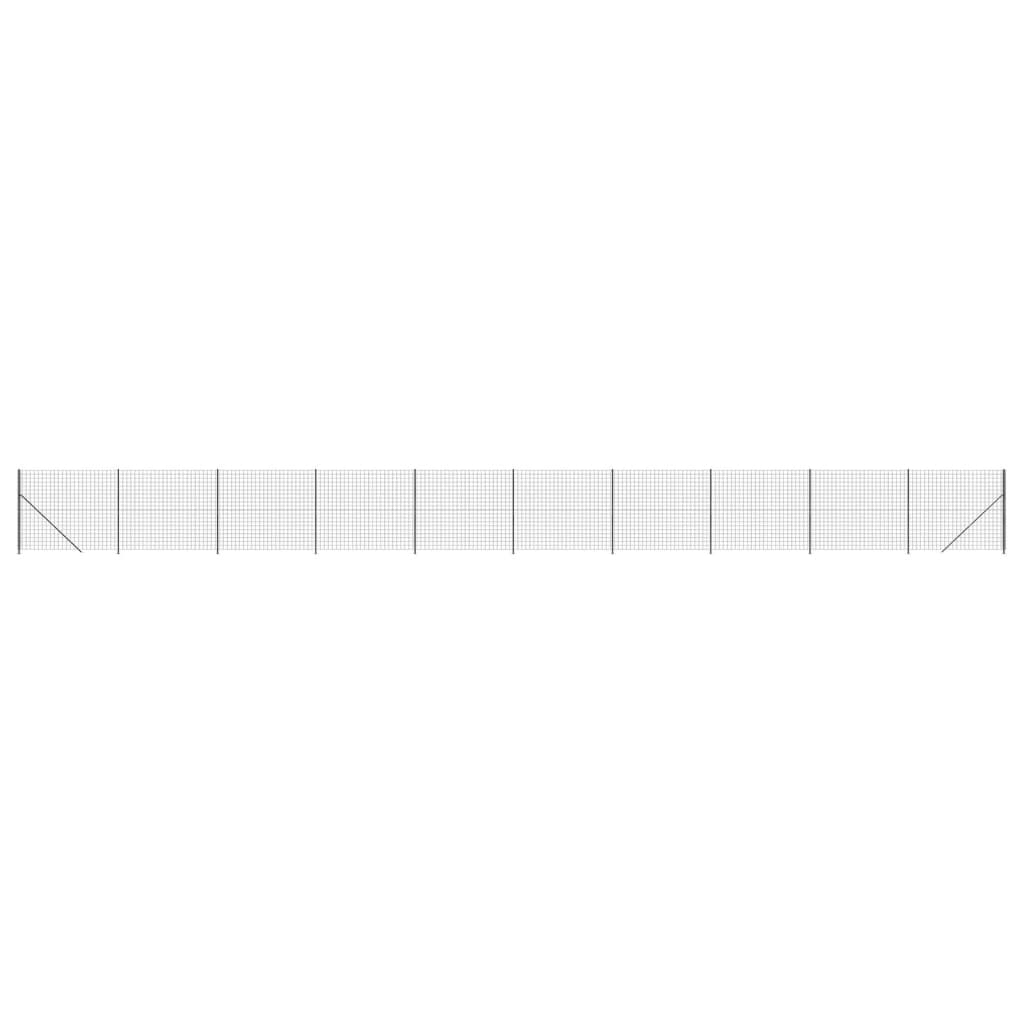 VidaXL Maschendrahtzaun mit Flansch 1,6x25 m Anthrazit