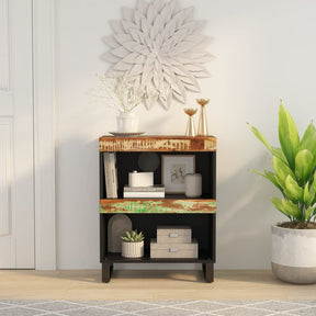 Vidaxl bijzetkast 60x33x75 cm massief gerecycled hout