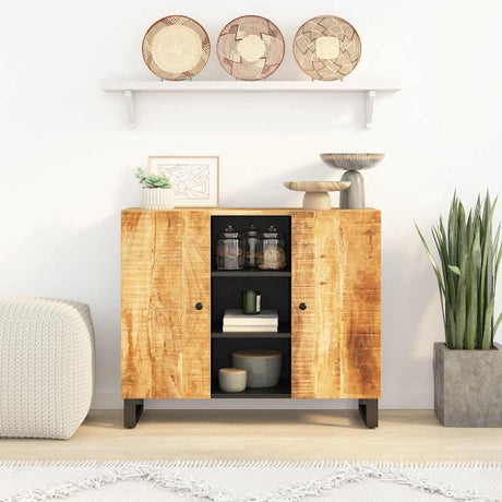 Vidaxl dressoir met 2 deuren 90x33x75 cm massief mangohout