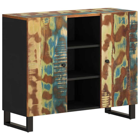 Vidaxl dressoir met 2 deuren 90x33x75 cm massief gerecycled hout