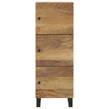 Vidaxl hoge kast met 3 deuren 40x33x110 cm massief mangohout en ijzer